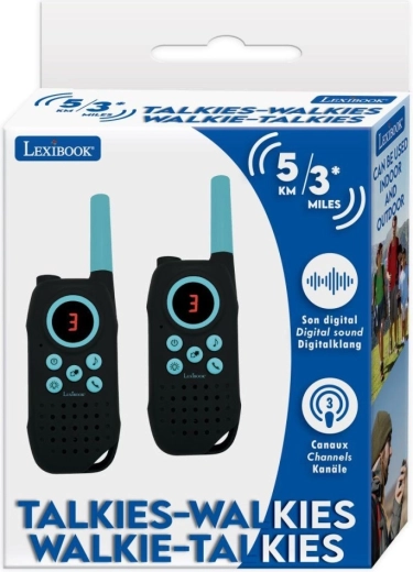 Talkies-walkies numériques pour enfants avec portée de 5 km et 3 canaux