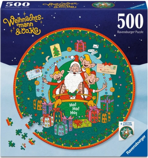 Puzzle rond Ravensburger Monde secret du Père Noël 500 pièces