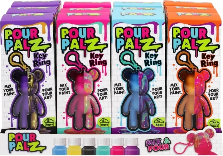 Kit créatif Pour palz de peinture par coulée – porte-clés ourson