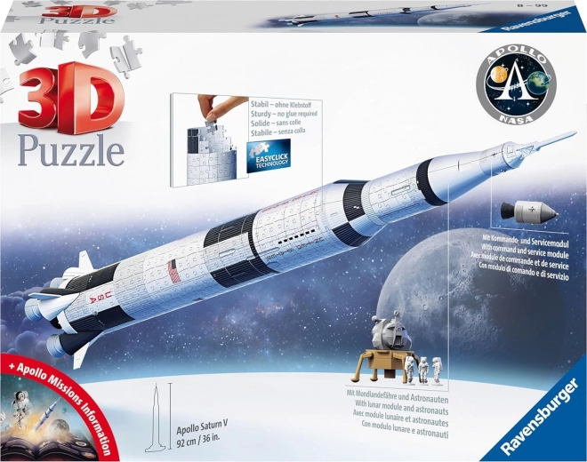 Puzzle 3D Fusée Apollo Saturn V