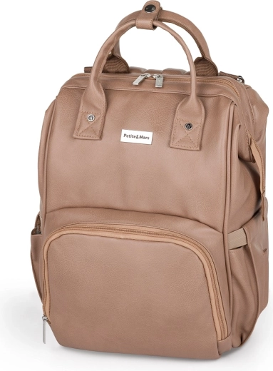 Sac à dos à langer pour poussette Jasper Camel Beige PETITE&MARS