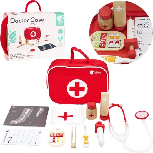 Set de Docteur Classique en Bois Classic World 19 pcs