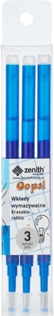 Recharges de rechange pour stylo effaçable Oops! 0,6 mm – bleu, lot de 3
