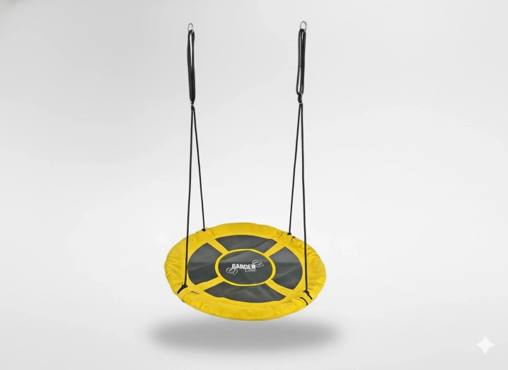 Balançoire nid suspendue 100 cm jaune