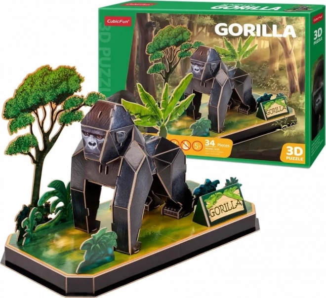 CUBICFUN puzzle 3D Gorille 34 pièces