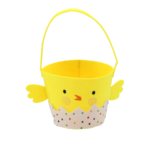 Panier de Pâques en feutrine avec poussin