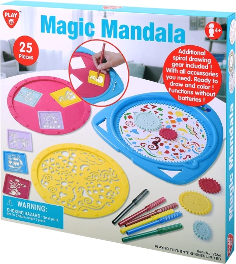 Playgo mandala magique – kit créatif de 25 pièces