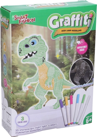 Lampe LED à dessin avec dinosaure, 19 cm