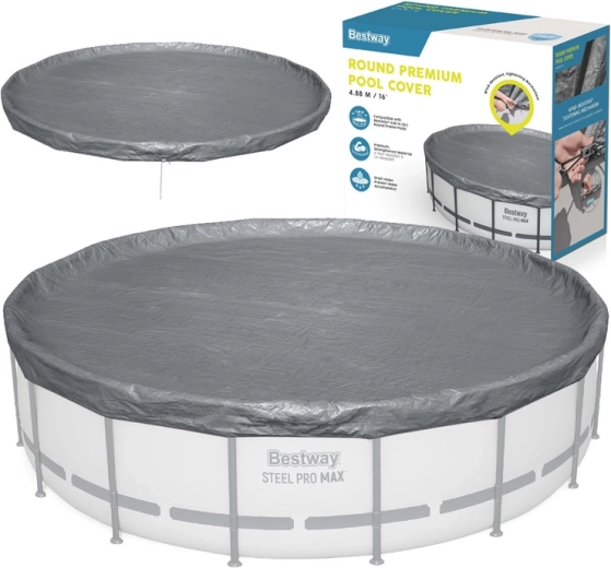 Bâche de couverture premium Bestway pour piscine ronde 4,88 m