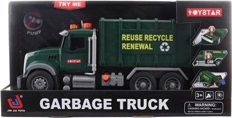 Camion-benne à ordures à piles avec conteneur fonctionnel