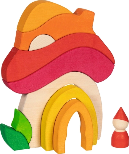 Éléments de construction en bois Goki evolution – maisonnette champignon