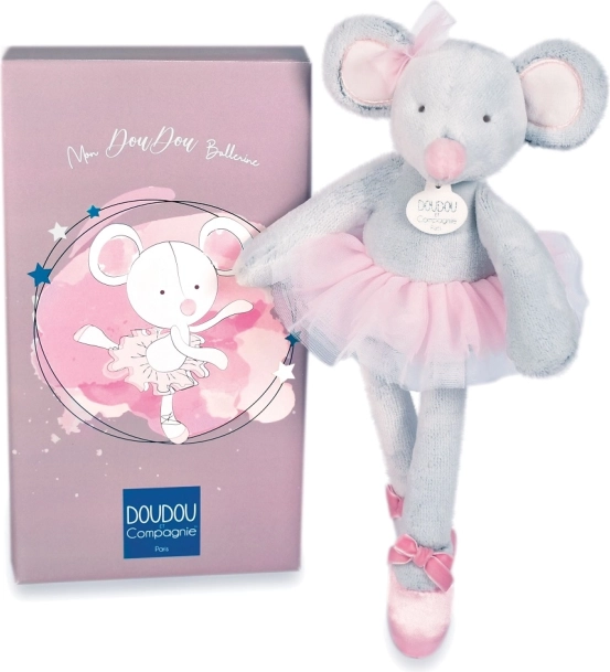 Coffret cadeau Doudou - petite souris ballerine en peluche