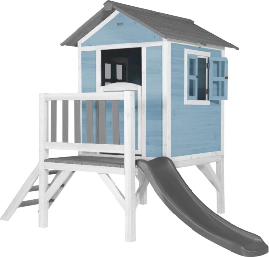 Cabane pour enfants AXI sur pilotis avec toboggan 118 cm