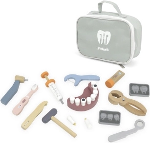 Kit de dentiste en bois Viga PolarB avec sac