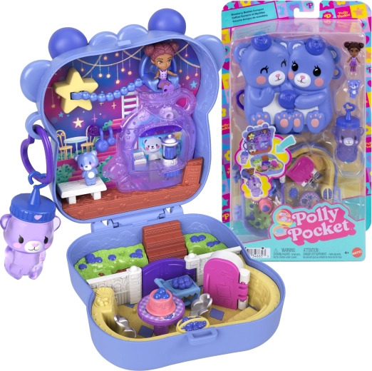 Polly Pocket set compact Oursons à la myrtille avec figurines et accessoires