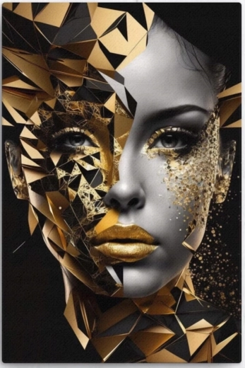 Norimpex peinture diamant femme en or 30 × 40 cm