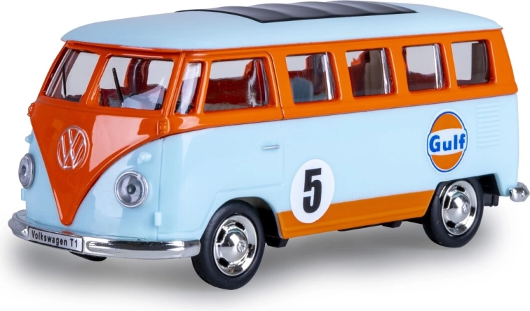Modèle métallique Volkswagen T1 bleu clair 1:38