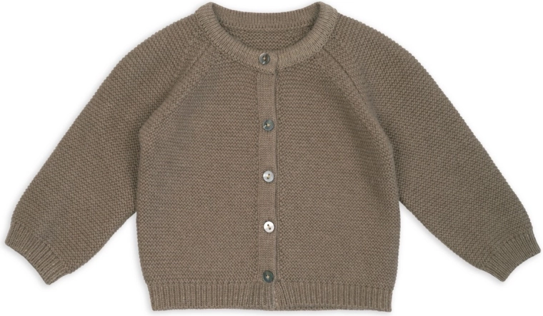 Cardigan bébé tricoté en laine mérinos Lodger Buffalo, taille 62