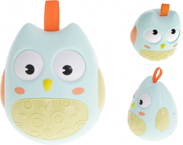 Hibou à bascule sensoriel pour bébés – Bleu