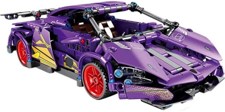 Kit de construction de voiture de sport – Violet