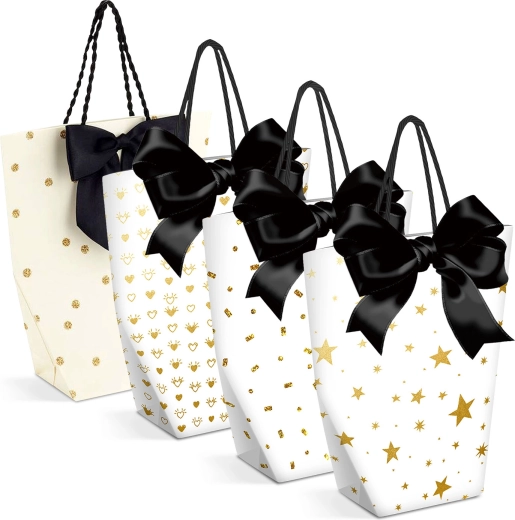 Sac cadeau en papier de Noël pour bouteille - 1 pièce