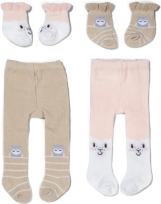 Baby Born collants et chaussettes avec motif mouton (2 modèles) pour poupée 43 cm
