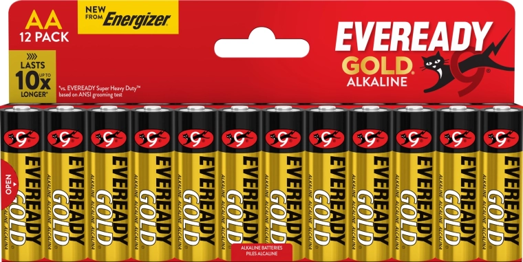 Piles alcalines Energizer Eveready Gold AA