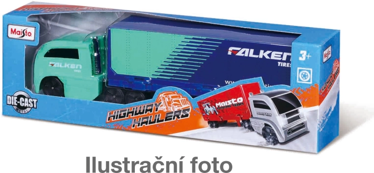 Maisto Highway Haulers tracteur routier en métal avec remorque