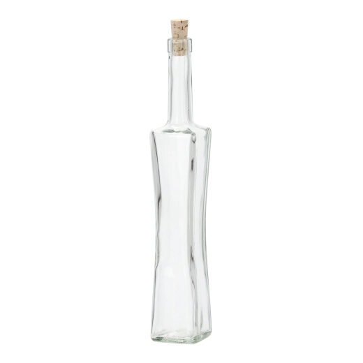 Bouteille en verre Gran Quadro 500 ml avec bouchon synthétique 19 mm