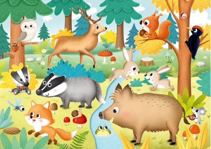 Puzzle animaux de la forêt XL 15 pièces DINO