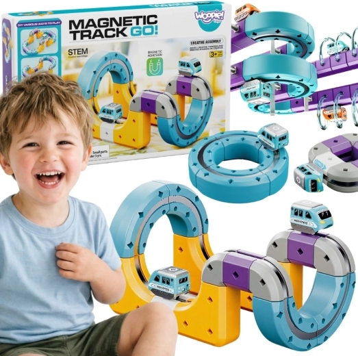 Circuit de train magnétique WOOPIE, 38 pièces