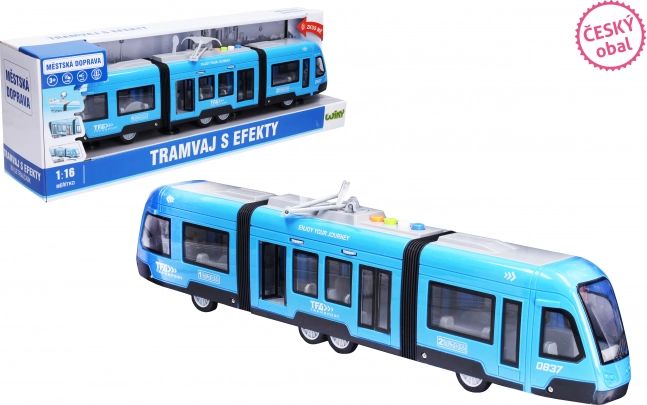 Tramway avec effets 44 cm à inertie – emballage tchèque