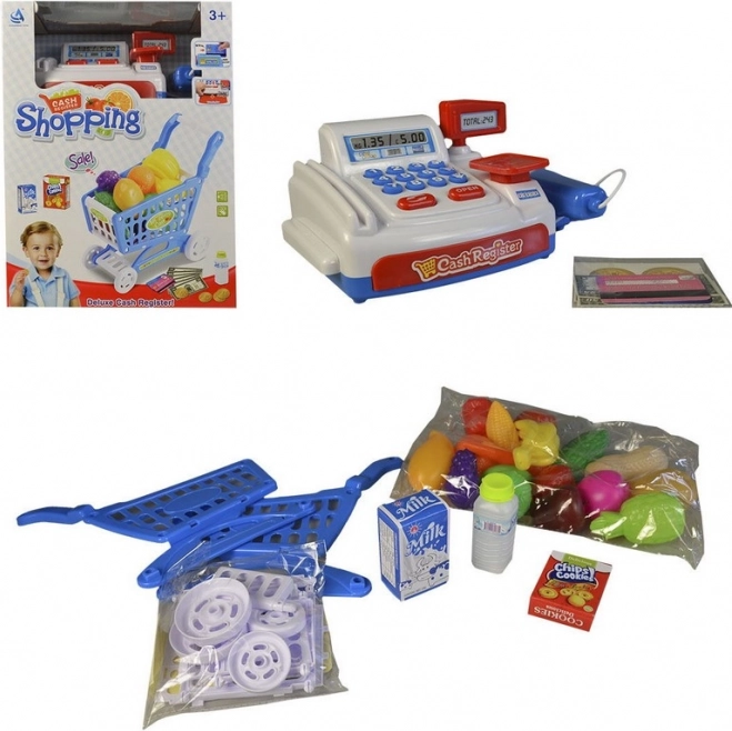 Caisse enregistreuse pour enfants avec panier d'achat MaDe