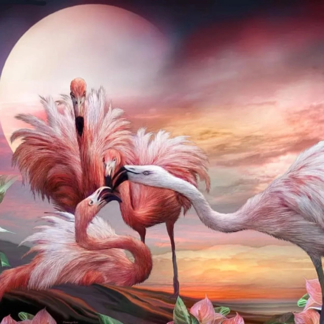 Norimpex peinture au diamant Flamants roses 30x40 cm