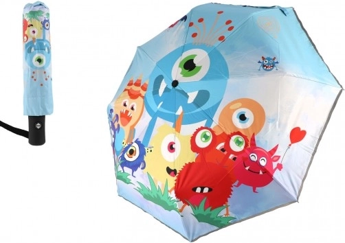 Parapluie enfant joyeux Monstres avec bordure réfléchissante