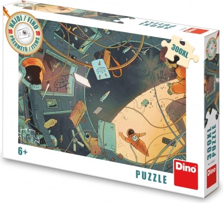 Puzzle DINO Trouve 10 objets : Espace XL, 300 pièces