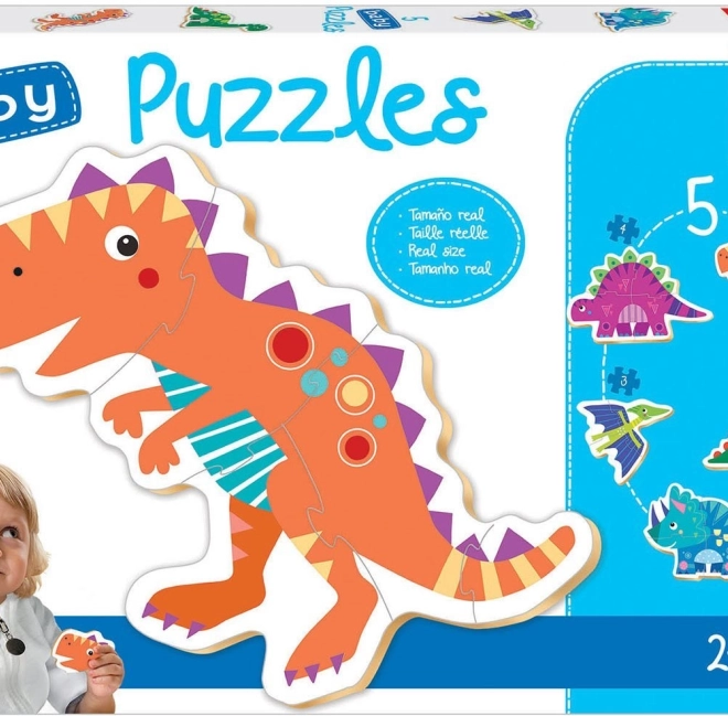 Educa bébé puzzle dinosaures 5v1