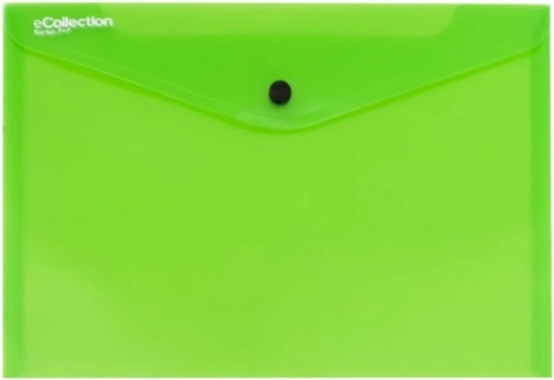 Enveloppe bouton pression verte A5