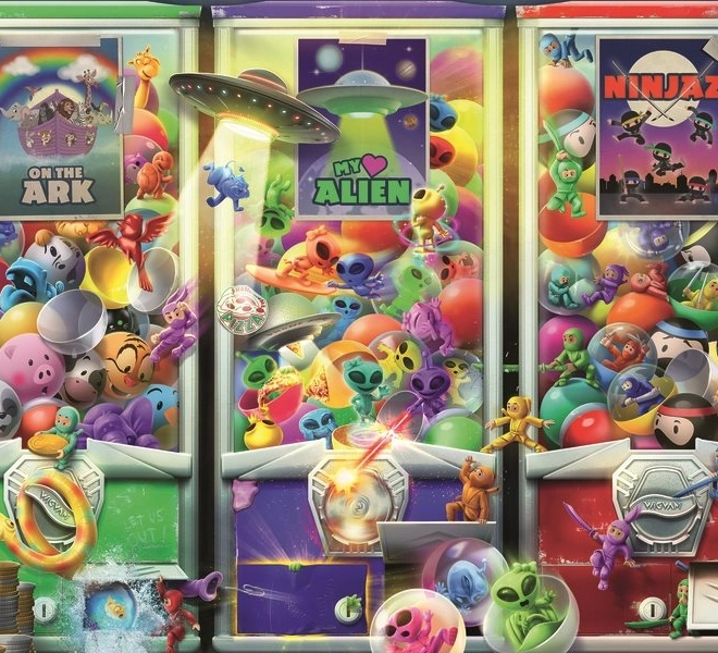 Puzzle Animaux, Extra-Terrestres et Ninjas 1000 Pièces