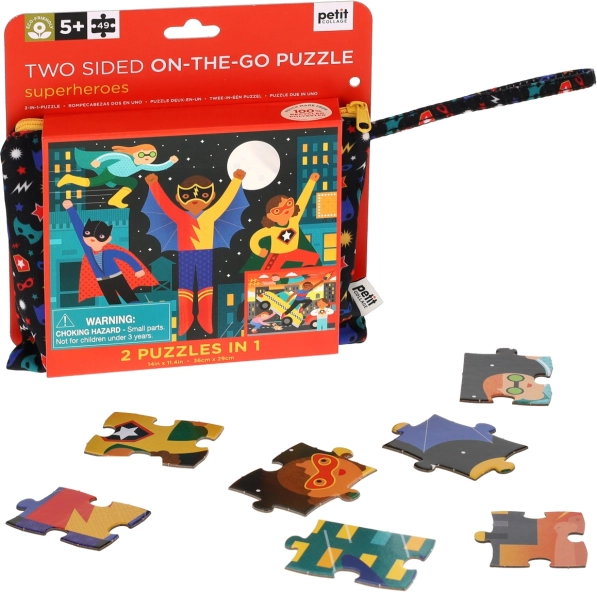 Puzzle réversible Super-héros de Petit Collage
