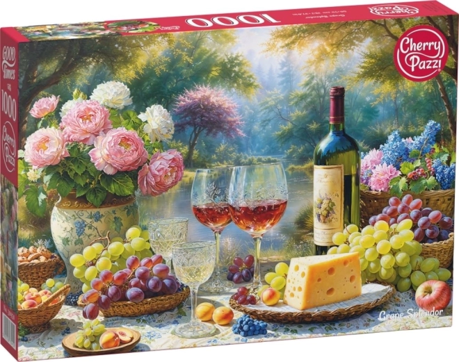 Cherry Pazzi puzzle nature morte au vin 1000 pièces