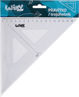 Équerre de dessin transparente 15 cm