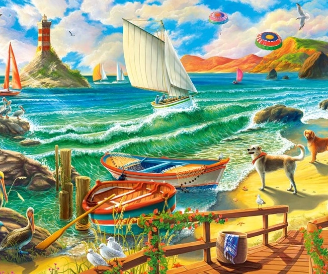 Puzzle 1000 pièces Week-end à la mer