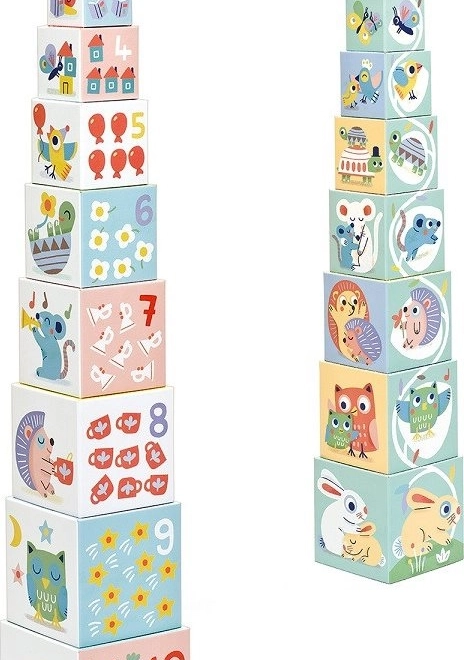 Tour de cubes Les animaux de la forêt DJECO