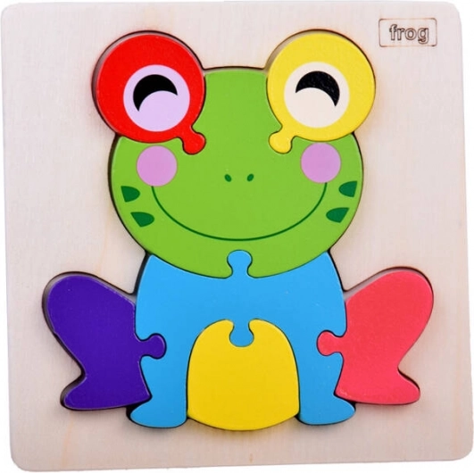 Puzzle en bois grenouille pour enfants