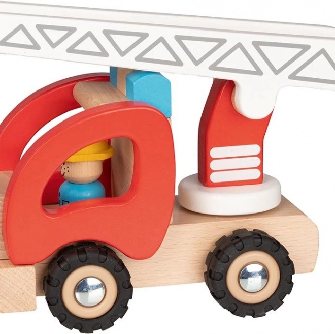 Camion de pompier avec échelle