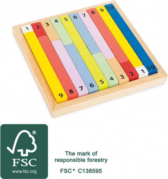 Tableau éducatif coloré SMALL FOOT en bois FSC