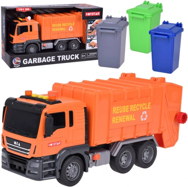 Grand Camion Poubelle Jouet avec Seaux, Son et Lumière