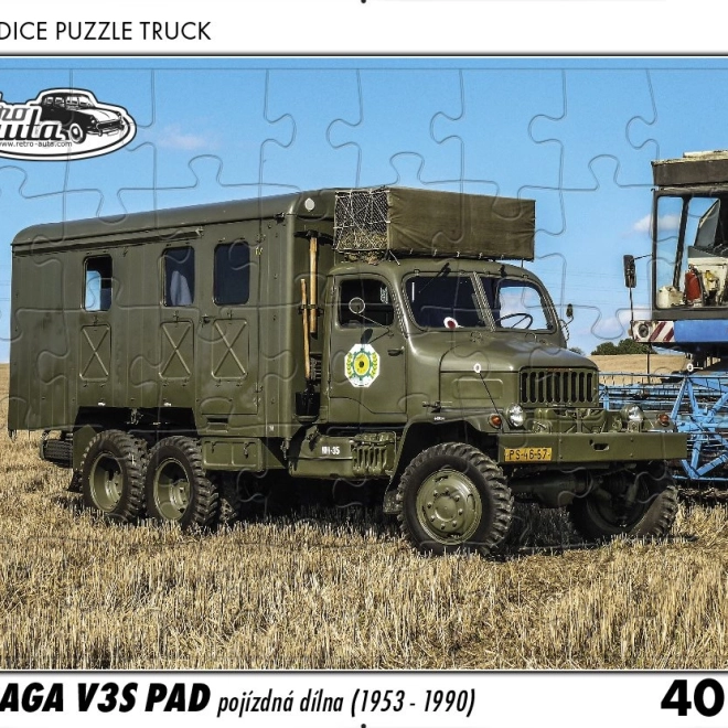Puzzle Rétro Auto - Praga V3S Atelier Mobile