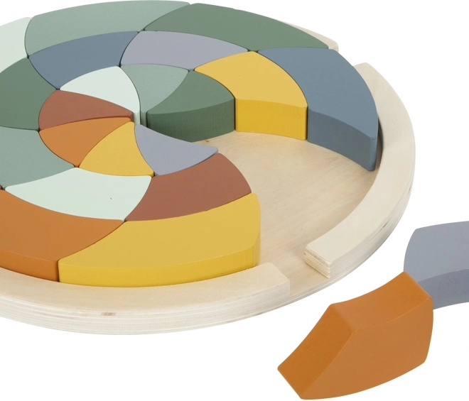 puzzle en bois coloré safari mandala small foot